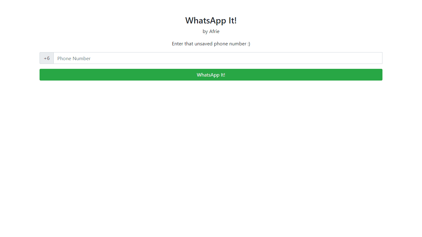 WhatsApp It! – My first useful app
